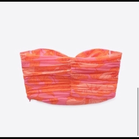 Zara Tulle Bustier Crop Top. NWT. Size Small. - Picture 8 of 11